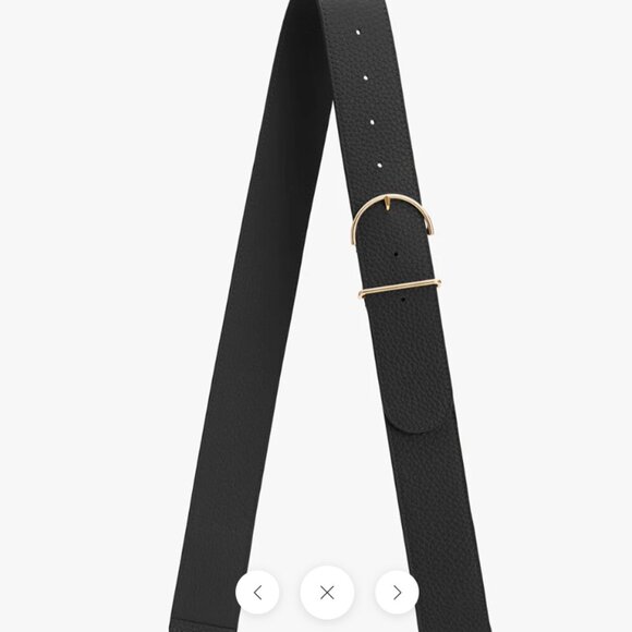 Cuyana Adjustable Wide Strap in Black Pebbled Leather EUC - Picture 2 of 9